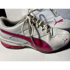 Puma Womens Tazon 6 FM 189877 01 White Pink Running Shoes Sneakers Size 6‎